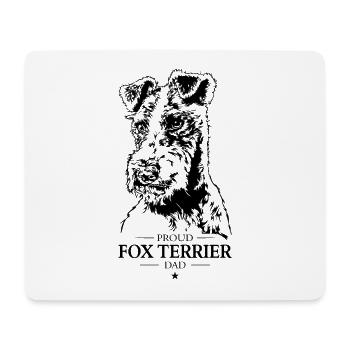 Fox Terrier Dad Hunde Hund Foxterrier Wilsigns - Mousepad (Querformat) - Weiß - Vorne