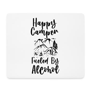 Un campeur heureux alimenté par l’alcool 2 - Tapis de souris (format paysage) - blanc - Devant