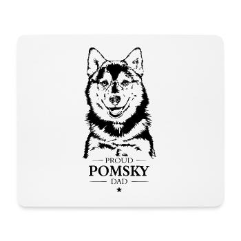 Pomsky Dad Hunde Hund Wilsigns - Mousepad (Querformat) - Weiß - Vorne