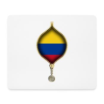 COLOMBIA | FLAG | URBAN SYNTHETICS - Mousepad (Querformat) - Weiß - Vorne