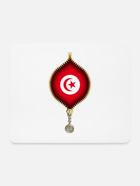 TUNISIA | FLAG | URBAN SYNTHETICS - Mousepad (Querformat) - Weiß