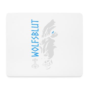 wolfsblut wikinger thor wolf odin norden walhalla - Mousepad (Querformat) - Weiß - Vorne