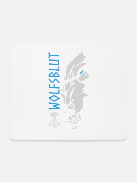 wolfsblut wikinger thor wolf odin norden walhalla - Mousepad (Querformat) - Weiß