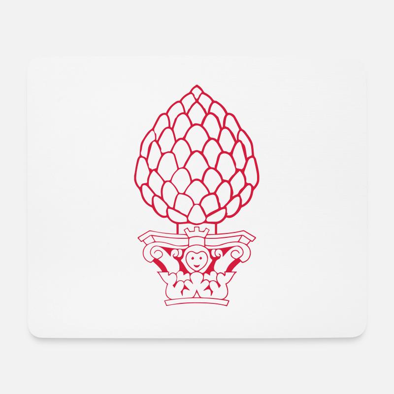 Zirbelnuss Augsburg - Stanzmotiv - Mousepad (Querformat) - Weiß