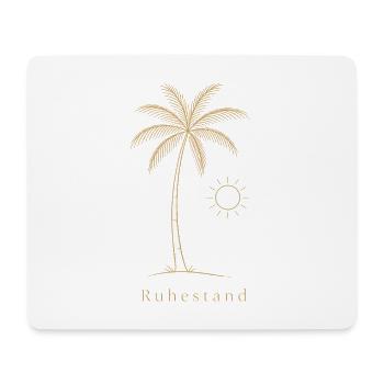 Ruhestand Palme mit Sonne – Rente Abschied  - Mousepad (Querformat) - Weiß - Vorne
