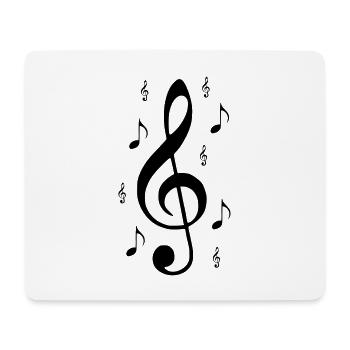 Music key - Mouse Pad (horizontal) - white - Front