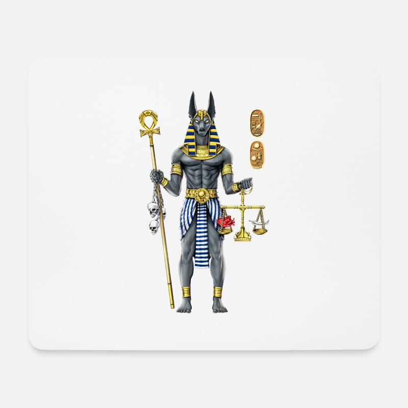 Anubis Ägyptische Mythologie Gott - Mousepad (Querformat) - Weiß