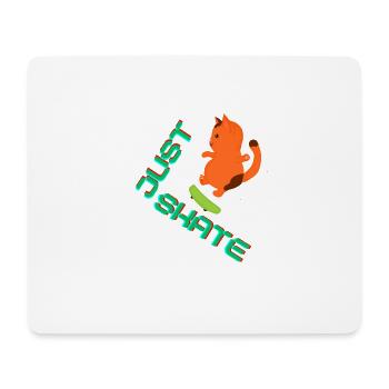Just Skate Skateboard Cat - Mouse Pad (horizontal) - white - Front