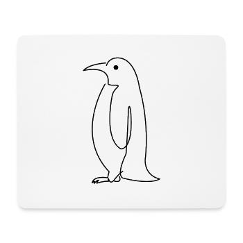 Linien Piniguin - Mousepad (Querformat) - Weiß - Vorne