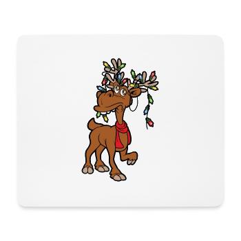 Noël rennes - Tapis de souris (format paysage) - blanc - Devant