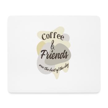 Café et amis - Tapis de souris (format paysage) - blanc - Devant