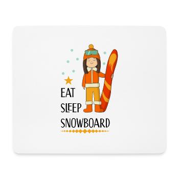 snowboard - Mouse Pad (horizontal) - white - Front