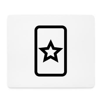 Zener Card | Hollow 5 Pointed Star - Mouse Pad (horizontal) - white - Front