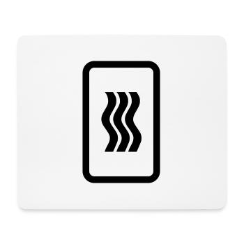 Zener Card | 3 Vertical Wavy Lines - Mouse Pad (horizontal) - white - Front