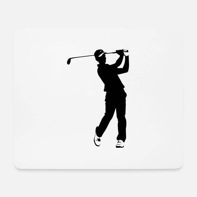 Golf Player - Sports Sticker - Mousepad (Querformat) - Weiß