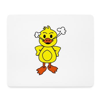 Wütende Ente - Mousepad (Querformat) - Weiß - Vorne