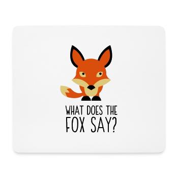 Was hat der Fuchs gesagt? - Mousepad (Querformat) - Weiß - Vorne