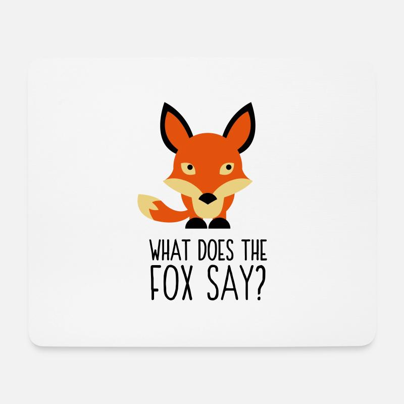 Was hat der Fuchs gesagt? - Mousepad (Querformat) - Weiß