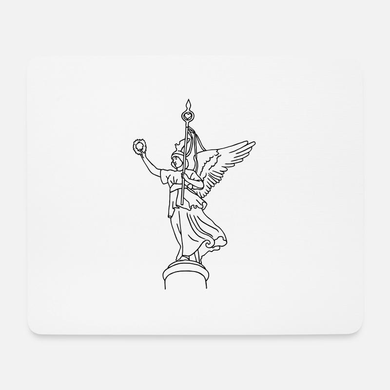 Goldelse auf Siegesäule - Mousepad (Querformat) - Weiß