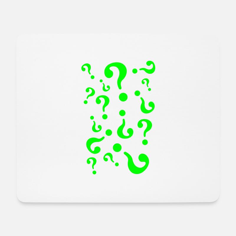 Question Marks - Mouse Pad (horizontal) - white