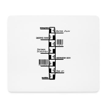 Pegel für ein Entscheidungen - Mousepad (Querformat) - Weiß - Vorne