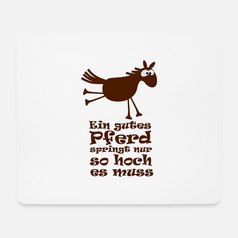 Ein gutes Pferd | lustiger Spruch für Reiter - Mousepad (Querformat) - Weiß