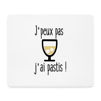 j'peux pas j'ai pastis - Tapis de souris (format paysage) - blanc - Devant