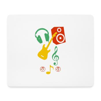 music - Mousepad (Querformat) - Weiß - Vorne