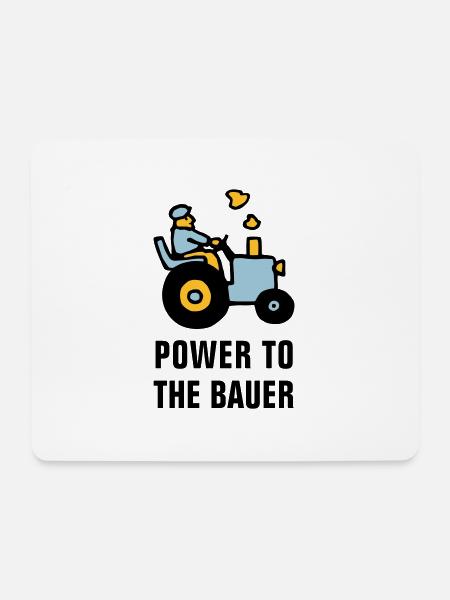 power_to_the_bauer_072011_b_3c - Mousepad (Querformat) - Weiß