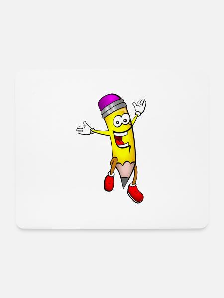 Bobby der lustige Bleistift - Mousepad (Querformat) - Weiß