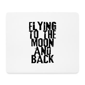 flying to the moon exit-shirt - Mousepad (Querformat) - Weiß - Vorne