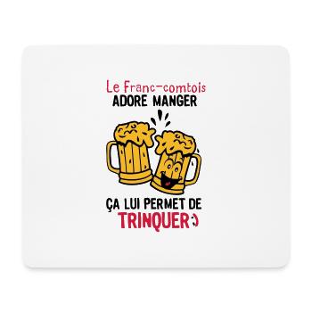 Franc Comtois Toast Alkohol Bierglas - Mousepad (Querformat) - Weiß - Vorne