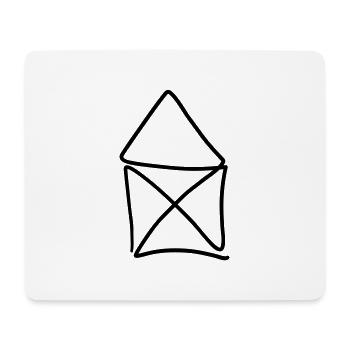 das_ist_das_haus_vom_nikolaus__f1 - Mousepad (Querformat) - Weiß - Vorne