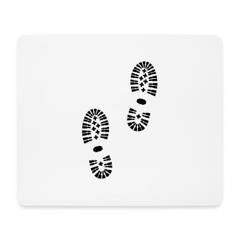 l'empreinte, empreintes, traces de pas - - Tapis de souris (format paysage) - blanc - Devant