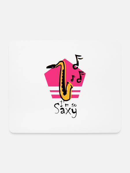 Saxophone Saxophone Music Instrument Gift Idea - Mouse Pad (horizontal) - white