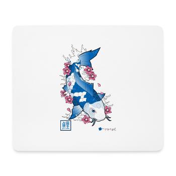 Carpe koi - Tapis de souris (format paysage) - blanc - Devant