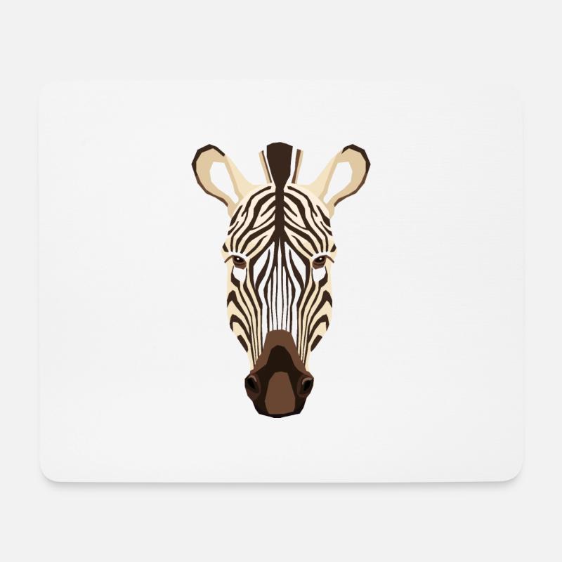 Zebra - Mousepad (Querformat) - Weiß