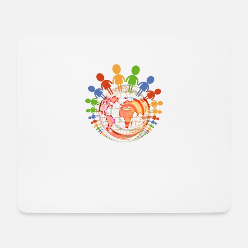Gegen Rassismus - Mousepad (Querformat) - Weiß