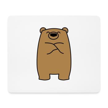 Schmollender Bär - Mousepad (Querformat) - Weiß - Vorne