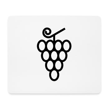 Trauben - Mousepad (Querformat) - Weiß - Vorne