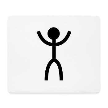 T-Shirt Stickman stehend - Mousepad (Querformat) - Weiß - Vorne