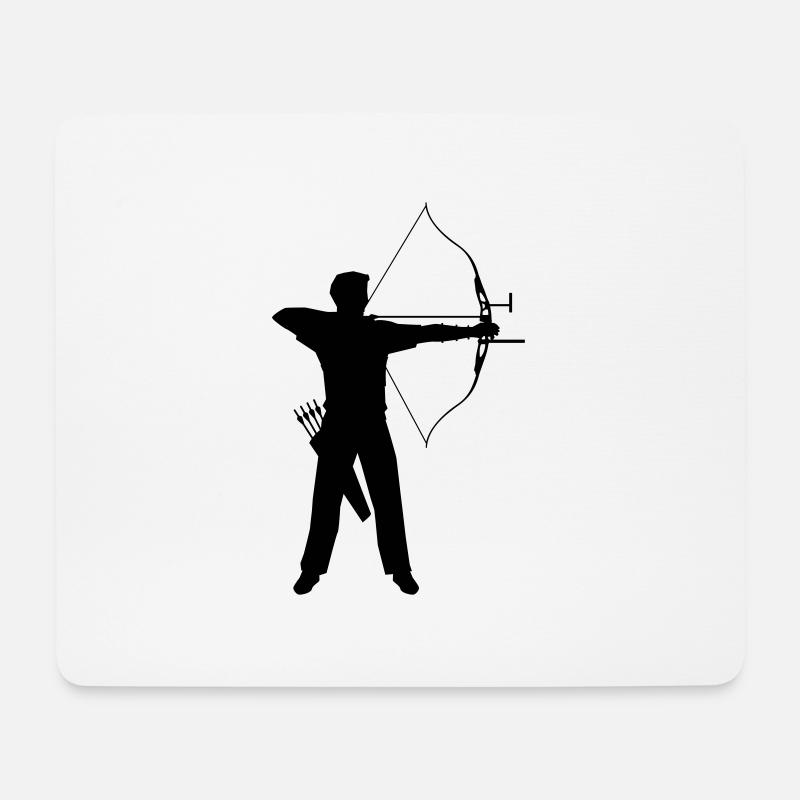 Bogenschießen-Bogen und Pfeile - Mousepad (Querformat) - Weiß