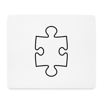 contour puzzle piece puzzle game puzzle piece puzzlest - Mouse Pad (horizontal) - white - Front