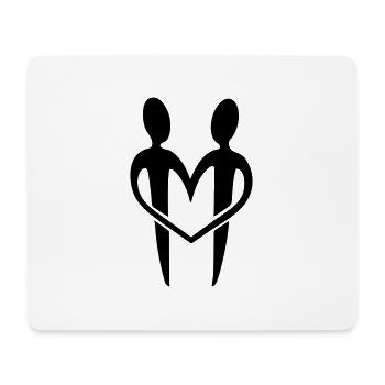 heart - Mouse Pad (horizontal) - white - Front
