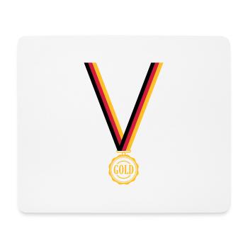 Goldmedaille Deutschland - Mousepad (Querformat) - Weiß - Vorne
