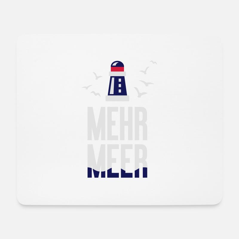 Mehr Meer - Leuchtturm - Sommer - maritim - 3C - Mousepad (Querformat) - Weiß