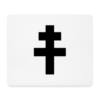 Croix de Lorraine - Tapis de souris (format paysage) - blanc - Devant