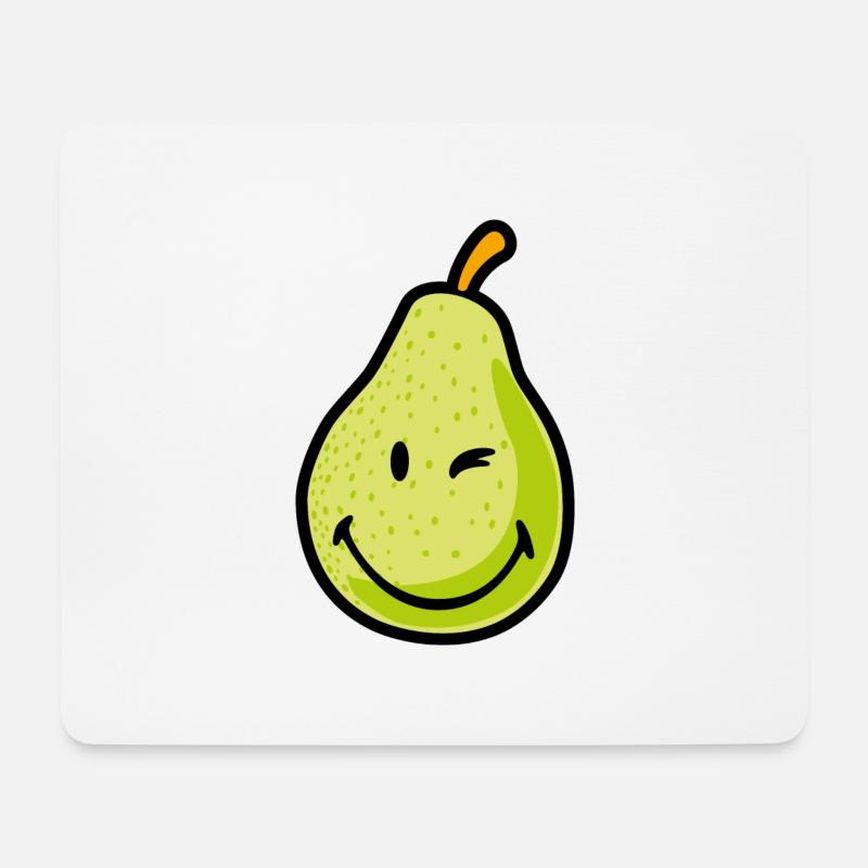 Smiley Pear - Mousepad (Querformat) - Weiß