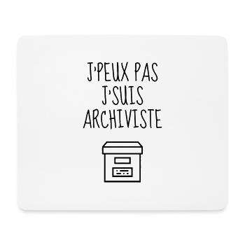 Archiviste / Archives / Travail / Métier / Job - Tapis de souris (format paysage) - blanc - Devant