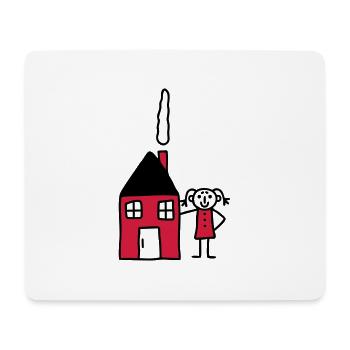 Frau am Haus - V2 - Mousepad (Querformat) - Weiß - Vorne